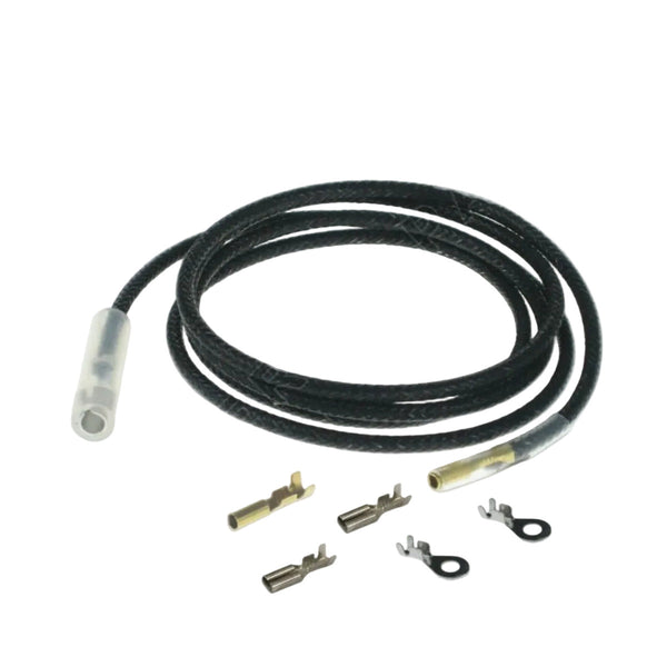 HT ignition lead for commercial gas equipment with bullet connectors