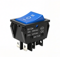 Commercial Equipment Switch / 6 Pin ON OFF ON (Blue) / 30A 250V / 30.5 x 22mm / With Waterproof Cover