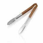 Colour coded 12 inch stainless steel catering serving tongs for HACCP food safety