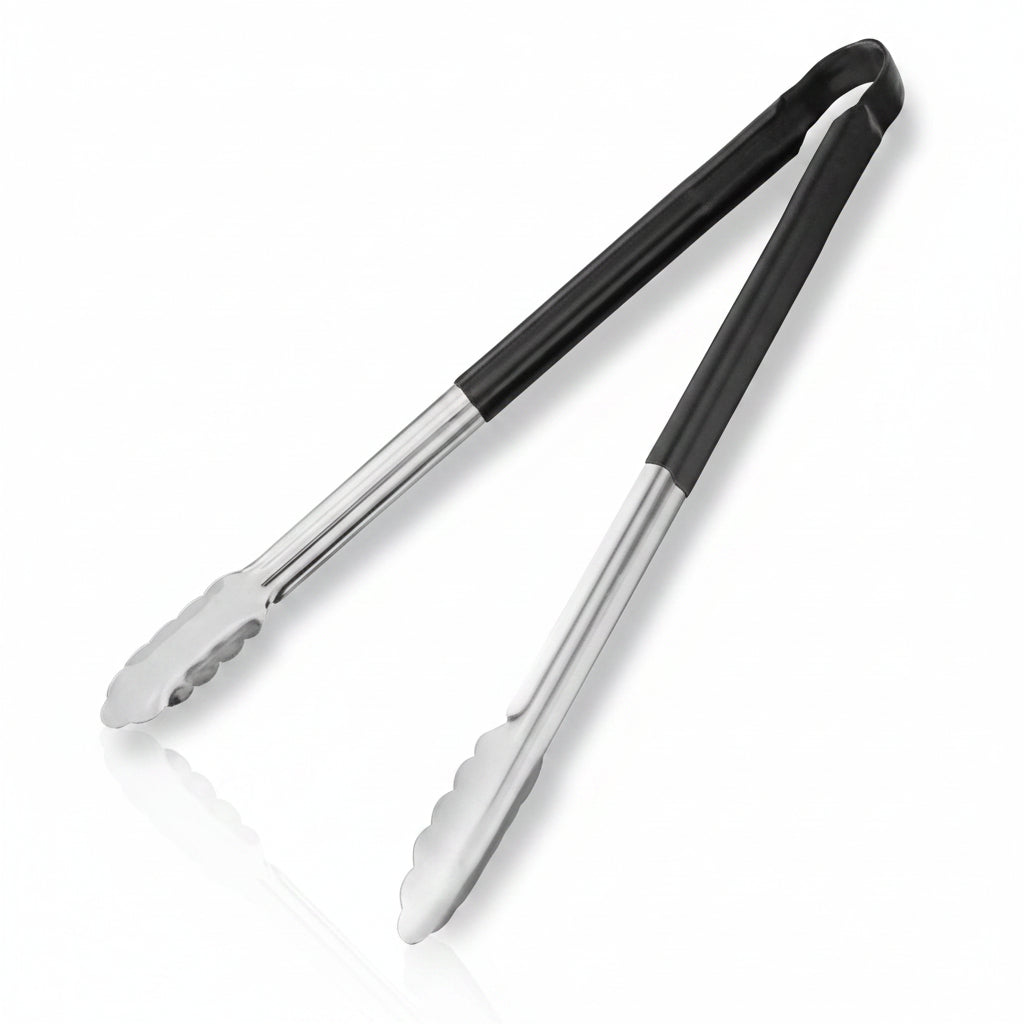 Colour coded 16 inch stainless steel catering serving tongs for HACCP food safety