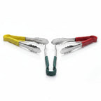 Colour coded 16 inch stainless steel catering serving tongs for HACCP food safety