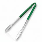 Colour coded 16 inch stainless steel catering serving tongs for HACCP food safety