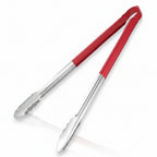 Colour coded 16 inch stainless steel catering serving tongs for HACCP food safety