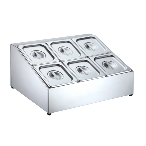 Hamoki GNR-6B 231053 two tier GN pan holder for 6 x GN1/6 100mm pans