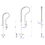 Hamoki DF9920D-1 231054 pre-rinse spray arm tap with double inlet - view 2