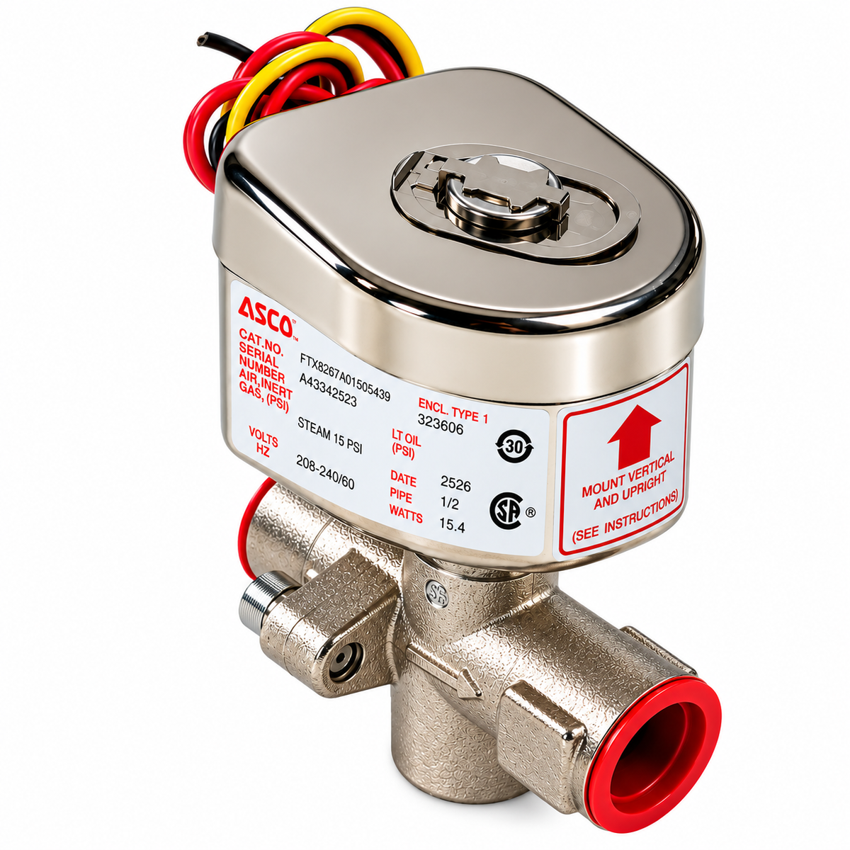 Henny Penny Pressure Fryer Steam Complete Solenoid Valve 208-240V/60Hz Part No. 18721