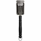 Long Handle 45.7cm Heavy Duty 304 Stainless Steel BBQ Grill Cleaning Brush with Scraper