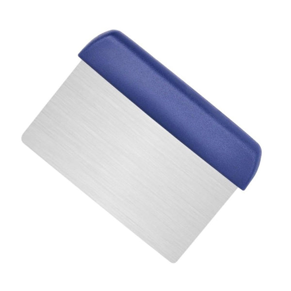 Blue handle professional stainless steel dough scraper