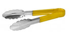 Colour coded 9 inch stainless steel catering serving tongs for HACCP food safety