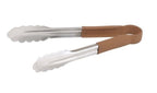 Colour coded 9 inch stainless steel catering serving tongs for HACCP food safety