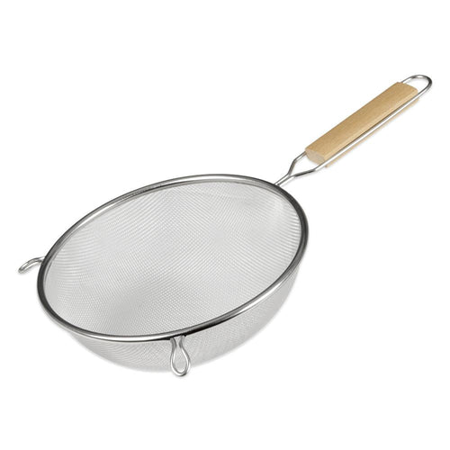 Single mesh strainer with wooden handle 16cm diameter