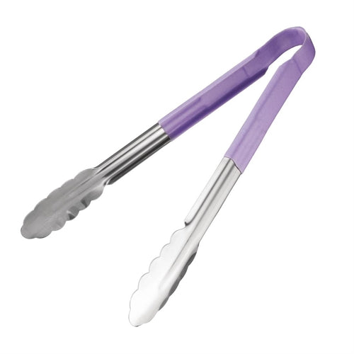 Colour coded serving tongs, 12 inch, HACCP food safety set