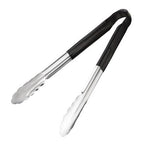 Colour coded 12 inch stainless steel catering serving tongs for HACCP food safety