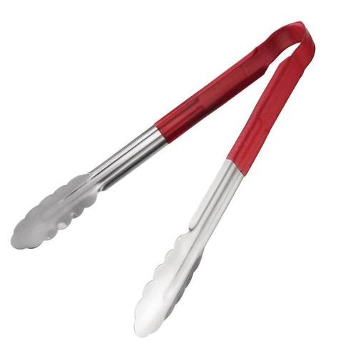 Colour coded serving tongs, 12 inch, HACCP food safety set