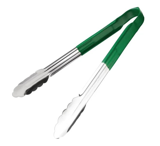 Colour coded serving tongs, 12 inch, HACCP food safety set