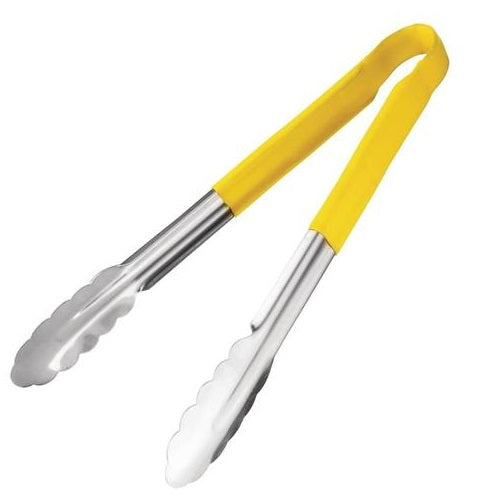 Colour coded serving tongs, 12 inch, HACCP food safety set