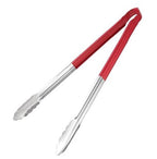 Colour coded 16 inch stainless steel catering serving tongs for HACCP food safety