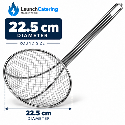 Nickel Plated Heavy Duty Professional Steel Skimmer 225mm (9in)