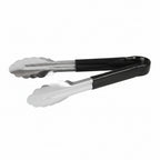 Colour coded 9 inch stainless steel catering serving tongs for HACCP food safety