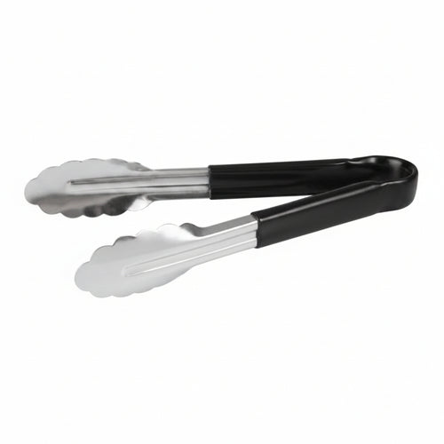 Colour coded 9 inch stainless steel catering serving tongs for HACCP food safety