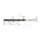ROBERTSHAW Thermopile L 900mm probe ø 9mm probe L 57mm 250-750mV screw connection 7/16"