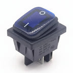 Heavy Duty Waterproof Seal Rocker Switch ON/OFF DPST KCD4 Blue