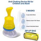 BlessEase Emergency Choking Rescue Device for Children & Adults, Portable Airway Clearance Kit with XS–L Masks