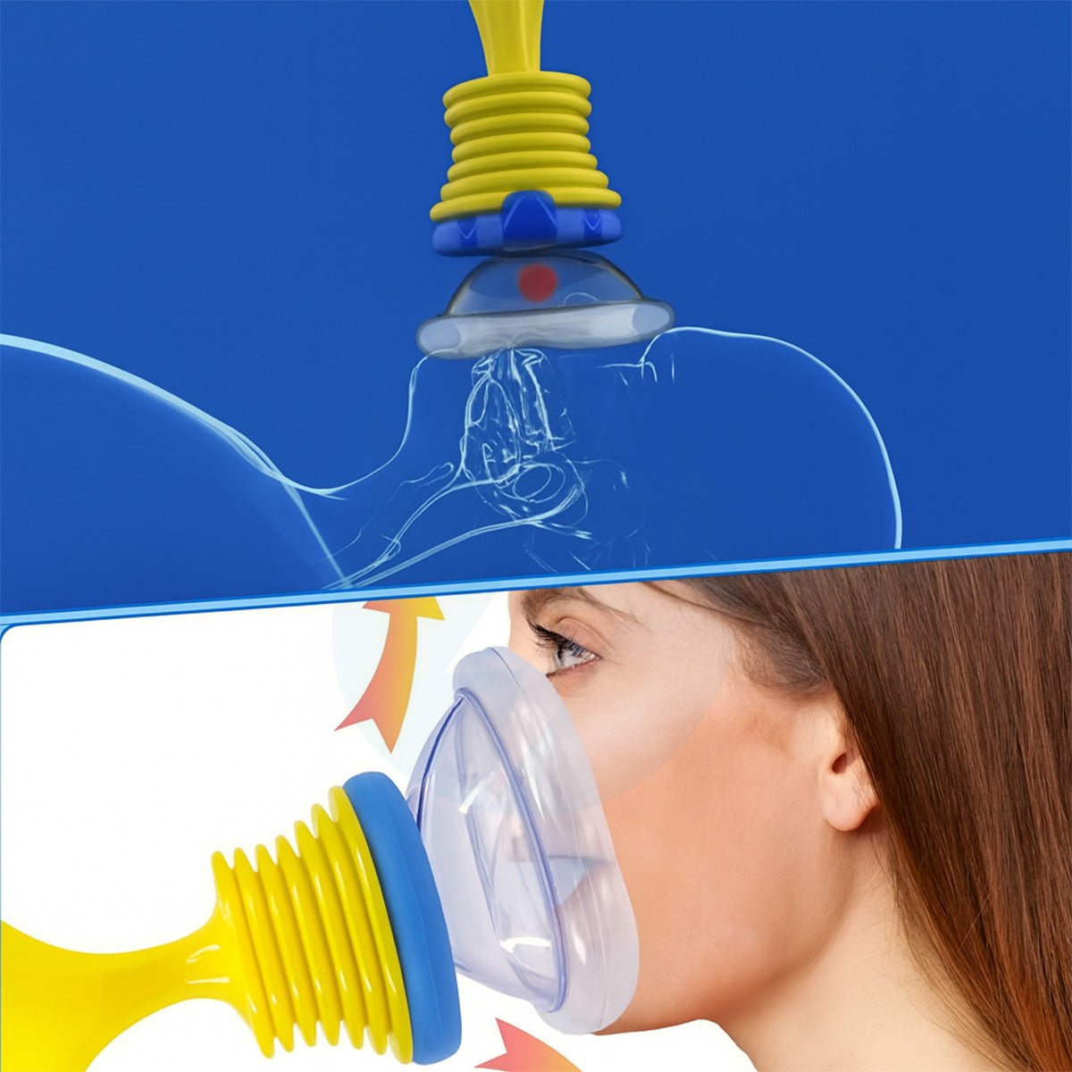 BlessEase Emergency Choking Rescue Device for Children & Adults, Portable Airway Clearance Kit with XS–L Masks