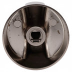 Durable gas cooker control knob made from chrome zinc alloy. Ø57mm diameter with 8mm shaft fitting, ideal for stock pot cookers and commercial kitchens.