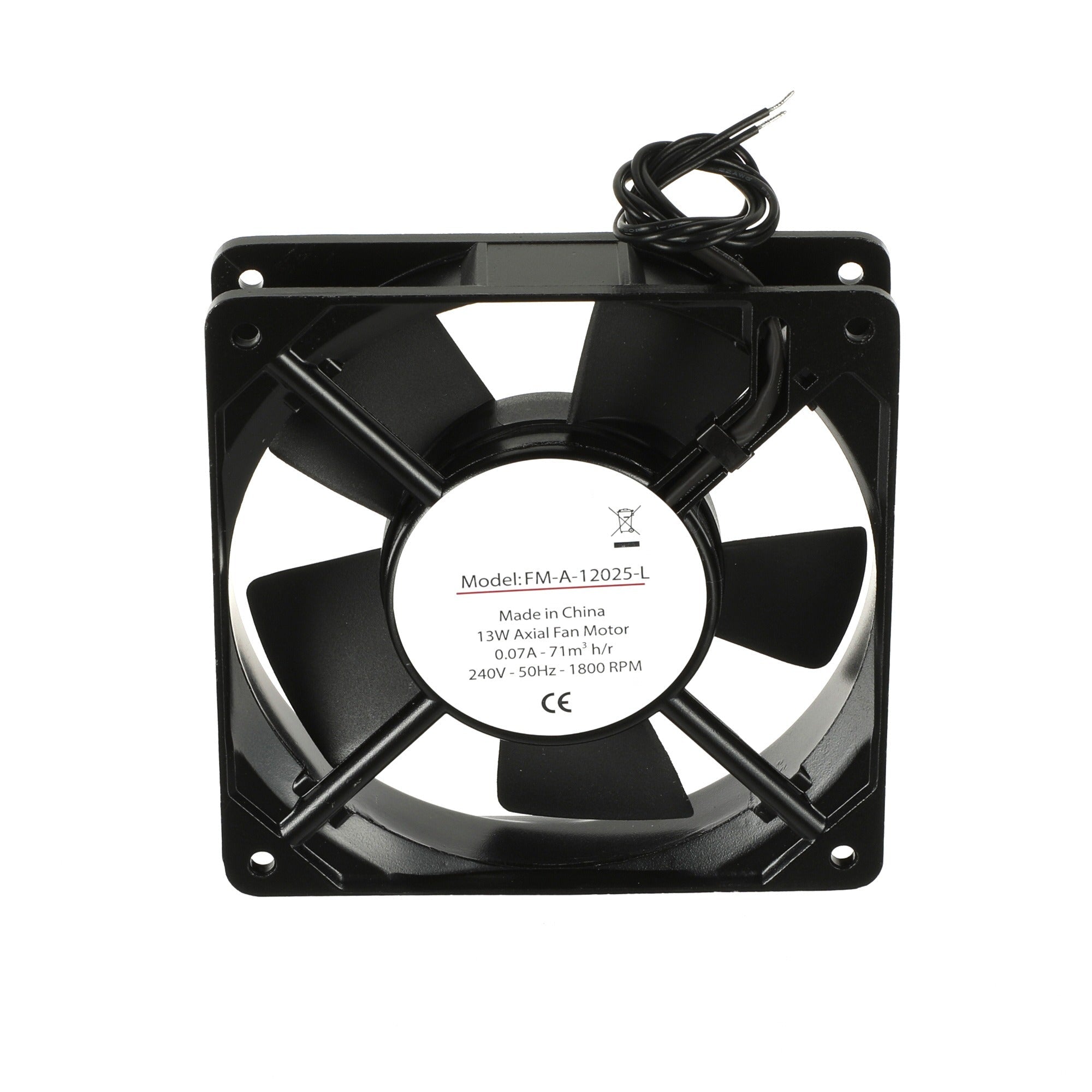120 x 120 x 25mm Axial Fan 13W with Cable - Commercial Catering Cooling Fan