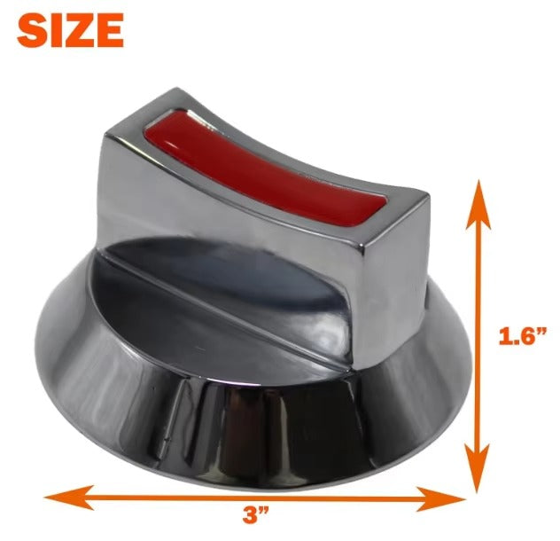 Universal Gas Control Knob Set Heavy Duty Zinc Multi-Size Propane/Natural