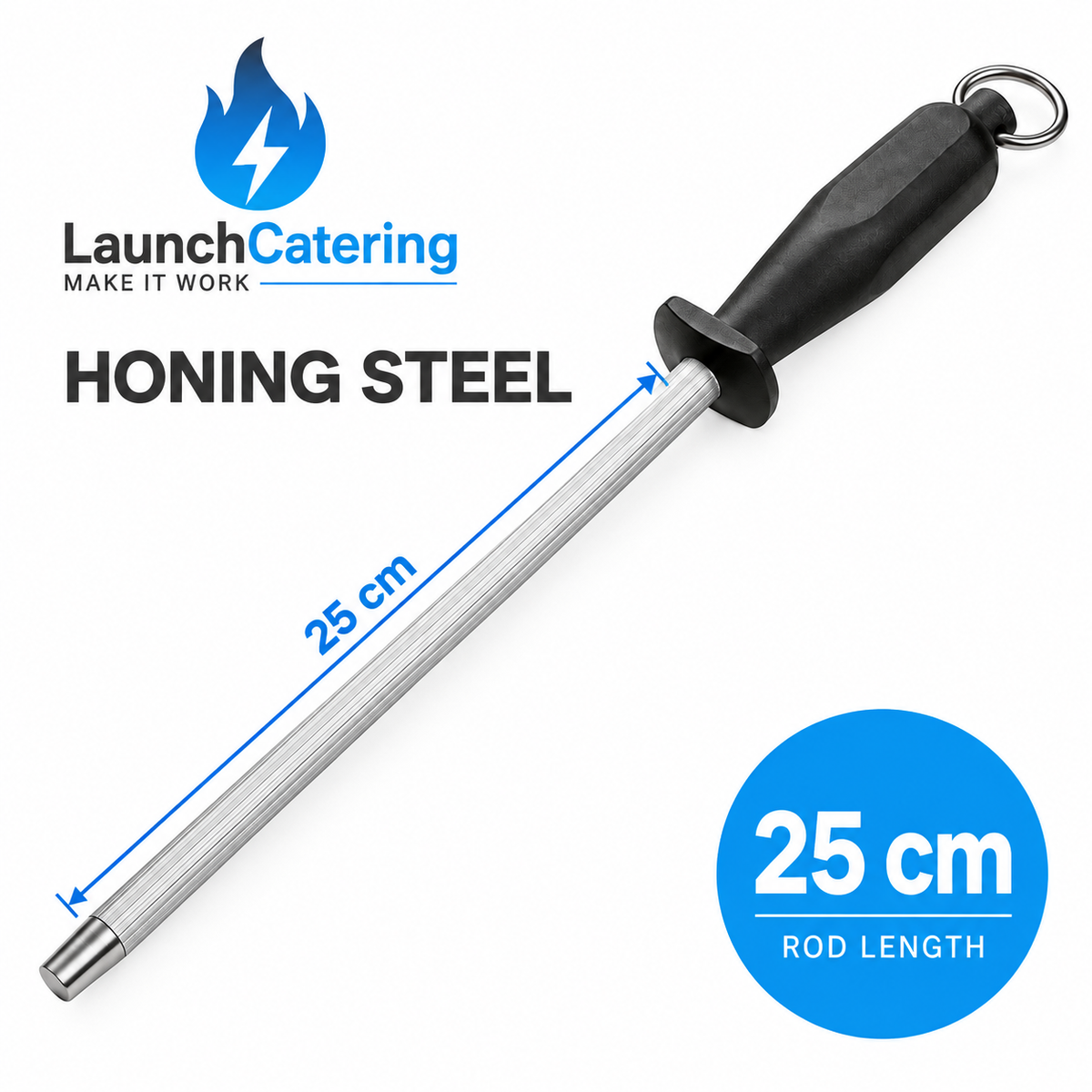 25 Cm Heavy Duty Professional Commercial Sharpening Steel Blade/Rod