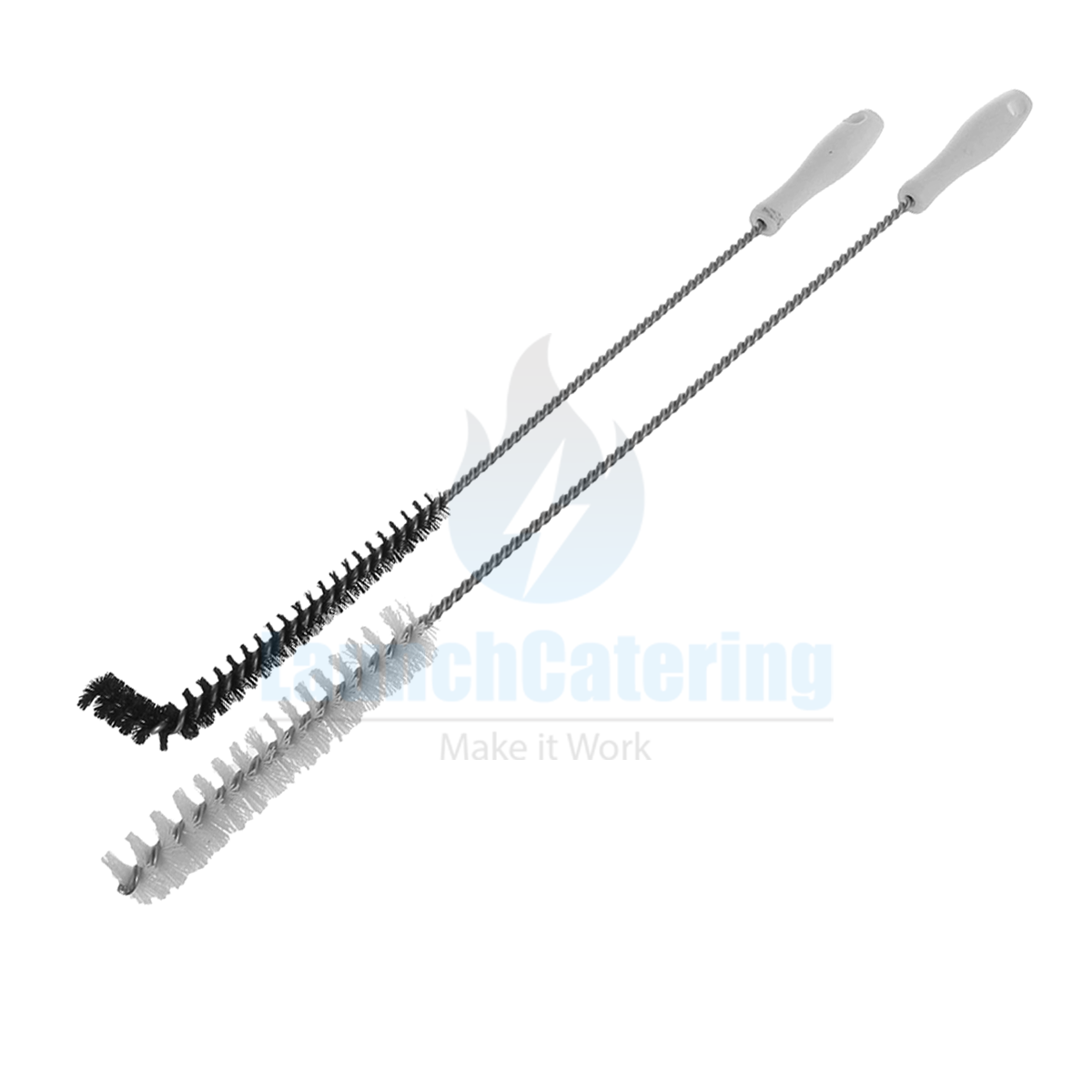 2-Piece Fryer Brush Set L-Shape and Straight for Commercial Fryer