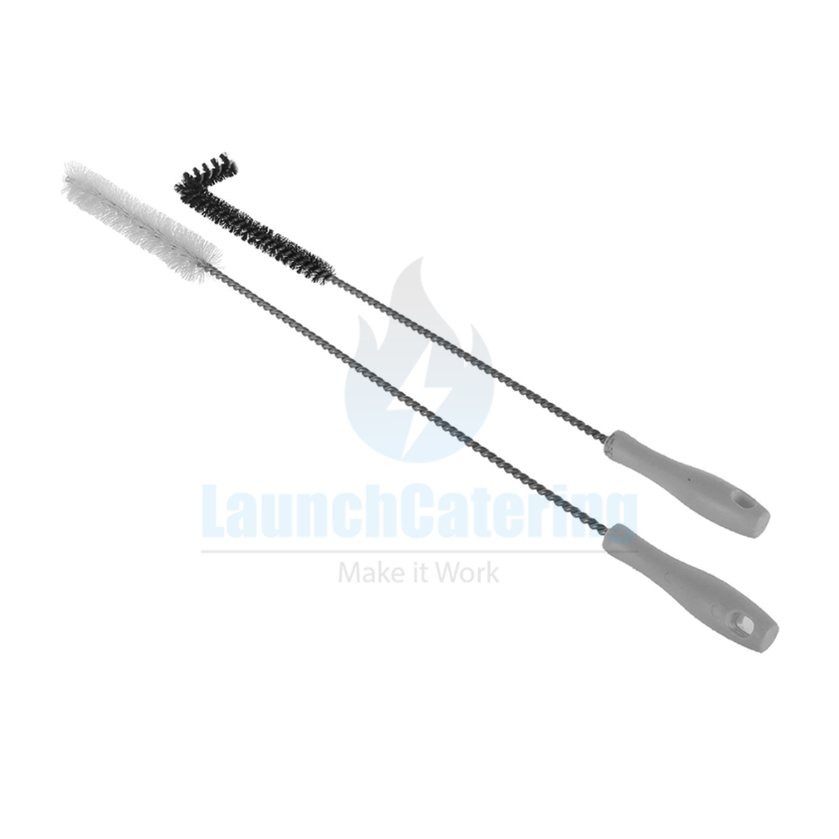 2-Piece Fryer Brush Set L-Shape 12126 and Straight 12112 for Commercial Pressure Fryer