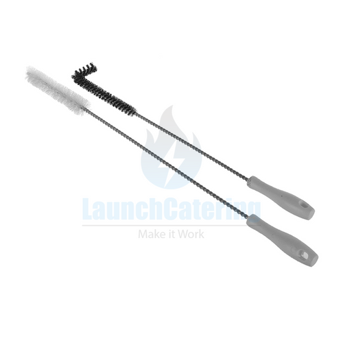 2-Piece Fryer Brush Set L-Shape 12126 and Straight 12112 for Commercial Pressure Fryer