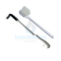 2-Piece Fryer Brush Set L-Shape and Gong for Commercial Fryer
