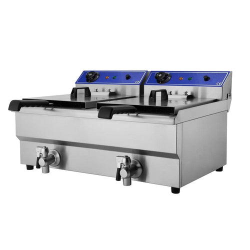 Hamoki EF-162V 161011 countertop electric fryer twin tank 2 x 11.5 litre