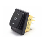 Heavy Duty Waterproof Black Rocker Switch 6 Pin DPDT ON-OFF-ON
