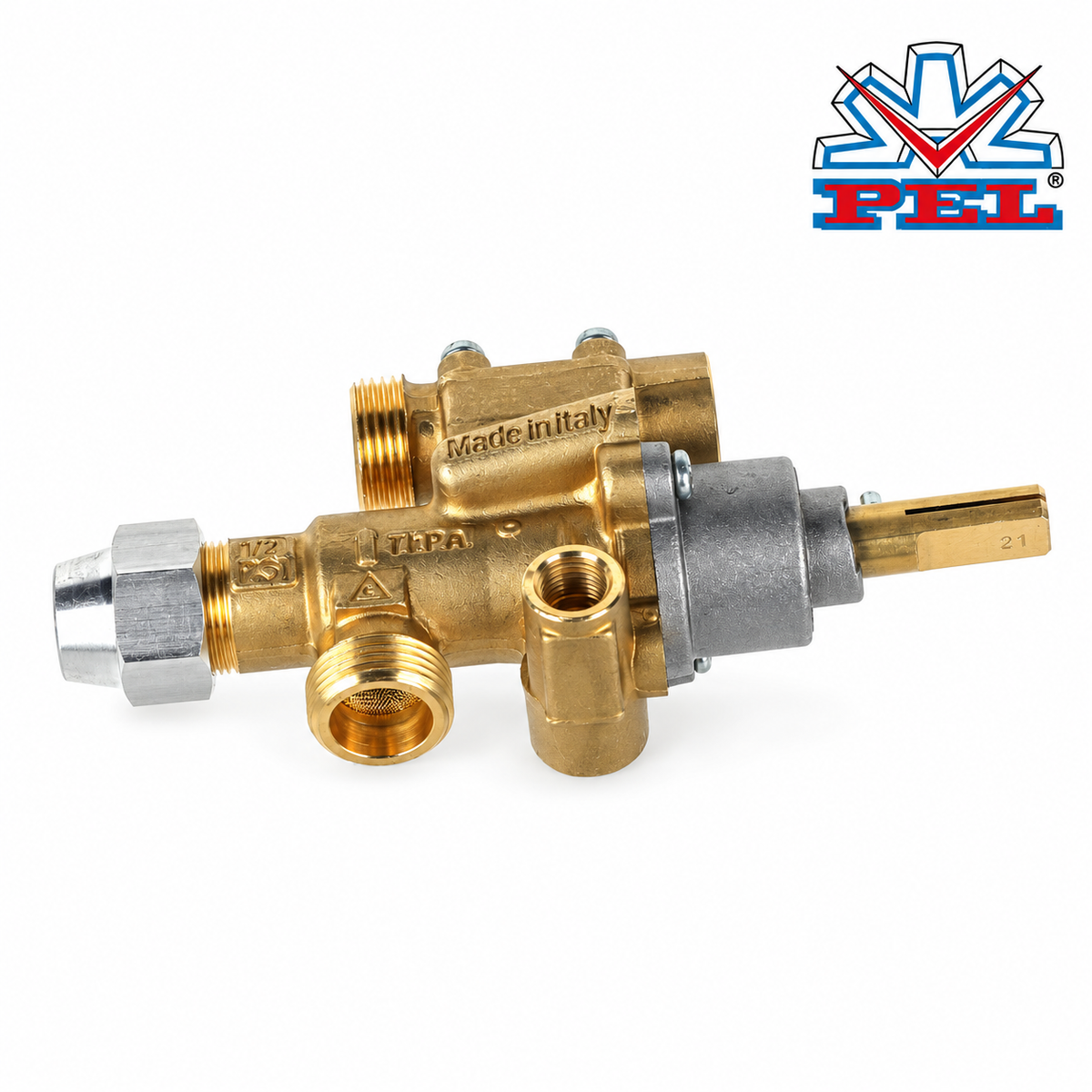 PEL 22S/O Gas Tap Safety Valve  flow regulator, outlet ø12mm, below