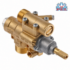 PEL 23S Gas Tap Safety Valve M28x1.5 Inlet, M10x1 Thermocouple, Upper Shaft (Baron/Electrolux/Lotus/Zanussi)