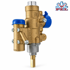 PEL 23S Gas Tap Safety Valve M28x1.5 Inlet, M10x1 Thermocouple, Upper Shaft (Baron/Electrolux/Lotus/Zanussi)