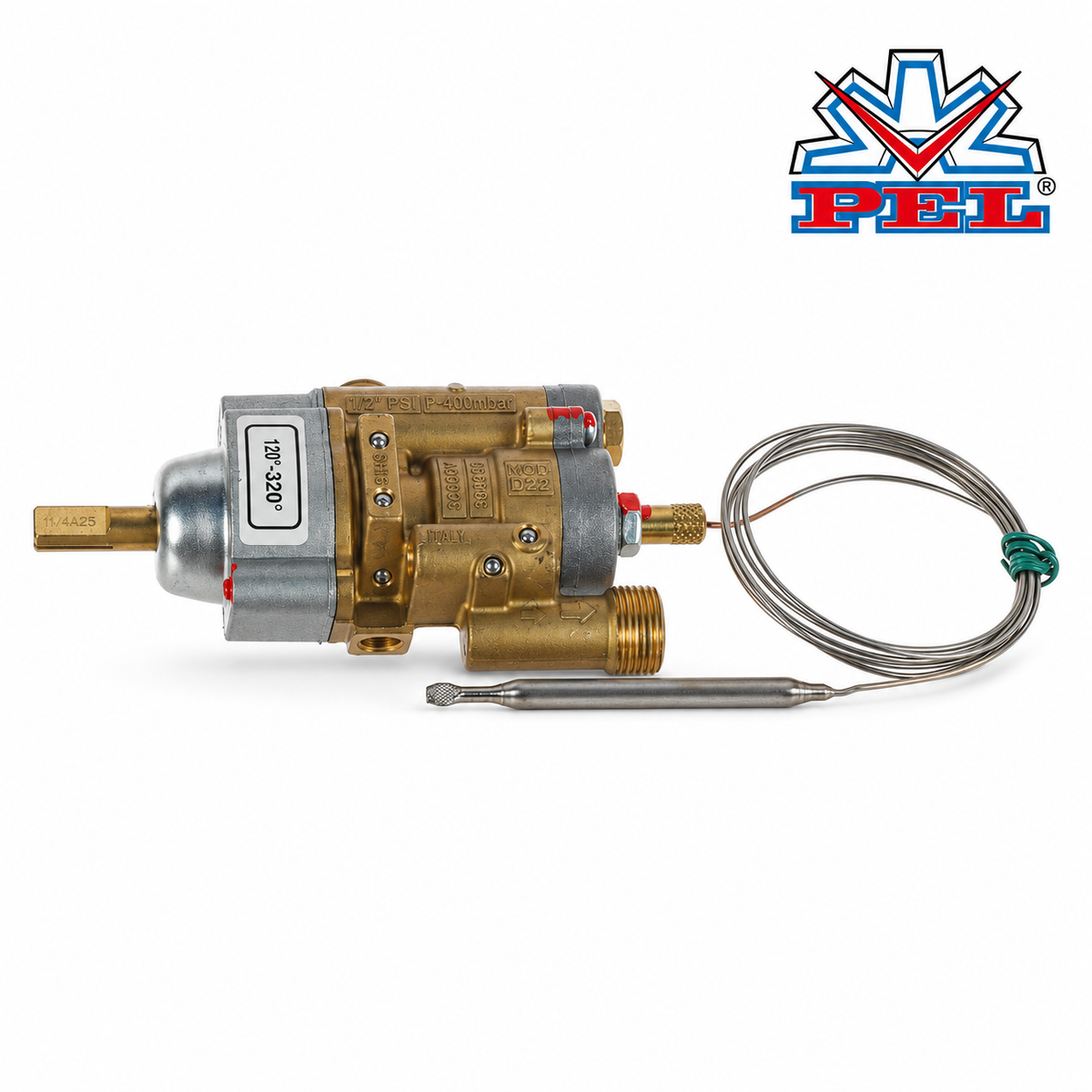 PEL 24ST Thermostatic Gas Valve 100-300C - Fits Ascaso, GEV, Lotus