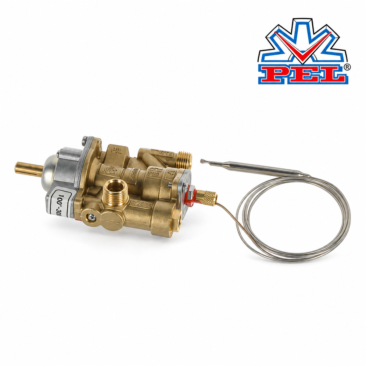 PEL 25ST Thermostatic Gas Valve 100-300C, M9x1 TC, 22/15mm above