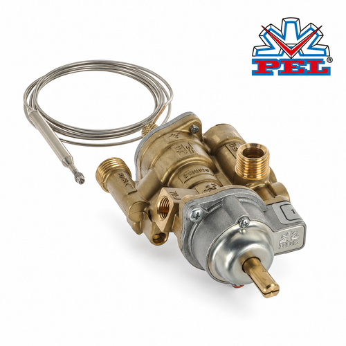 PEL 25ST Thermostatic Gas Valve 100-300C, M9x1 TC, 22/15mm above