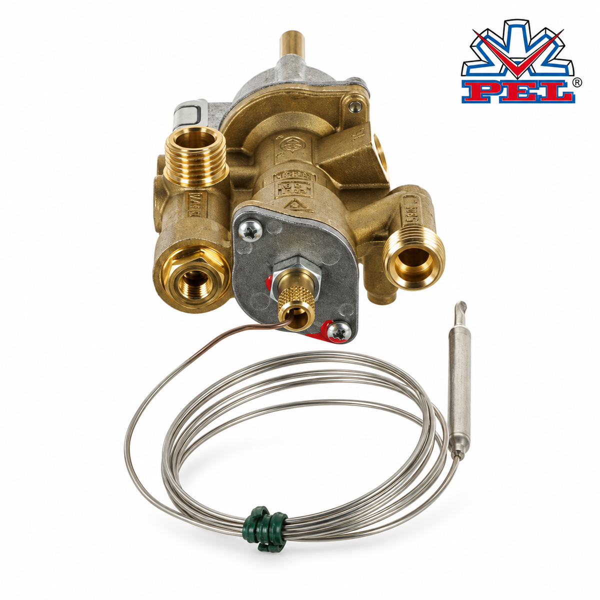 PEL 25ST Thermostatic Gas Valve 140-300C, M8x1 TC, 38/15mm above