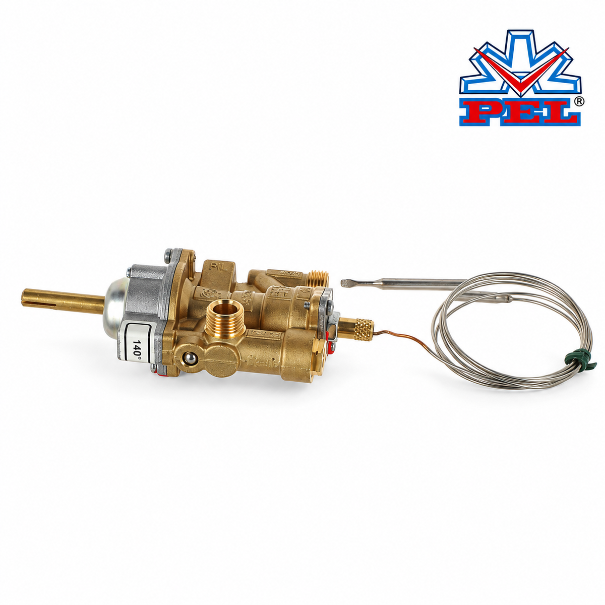 PEL 25ST Thermostatic Gas Valve 140-300C, M8x1 TC, 38/15mm above