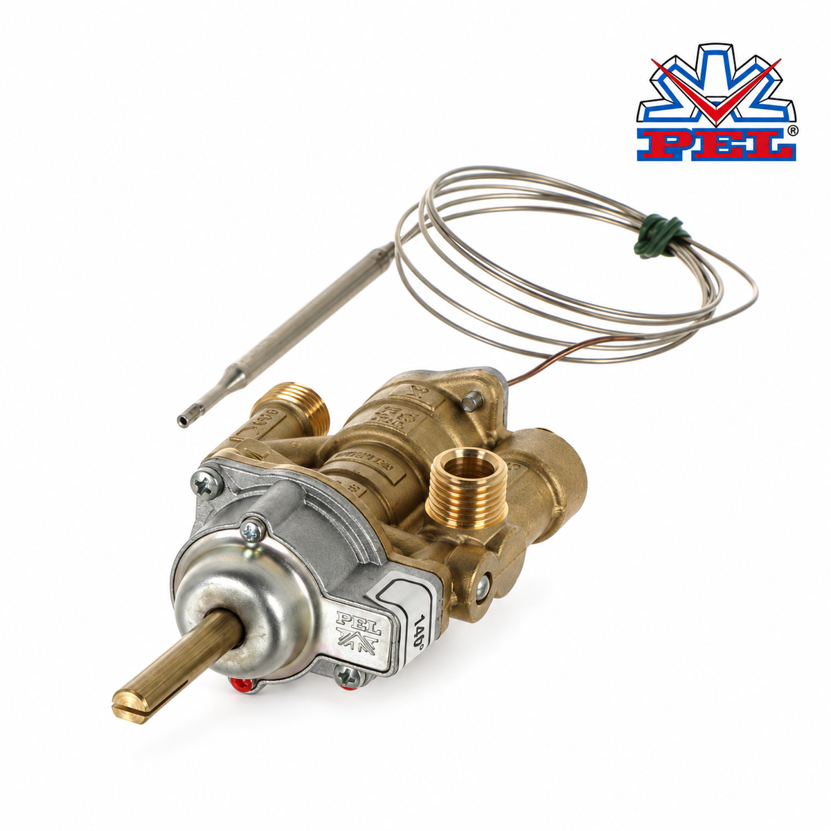 PEL 25ST Thermostatic Gas Valve 140-300C, M8x1 TC, 38/15mm above