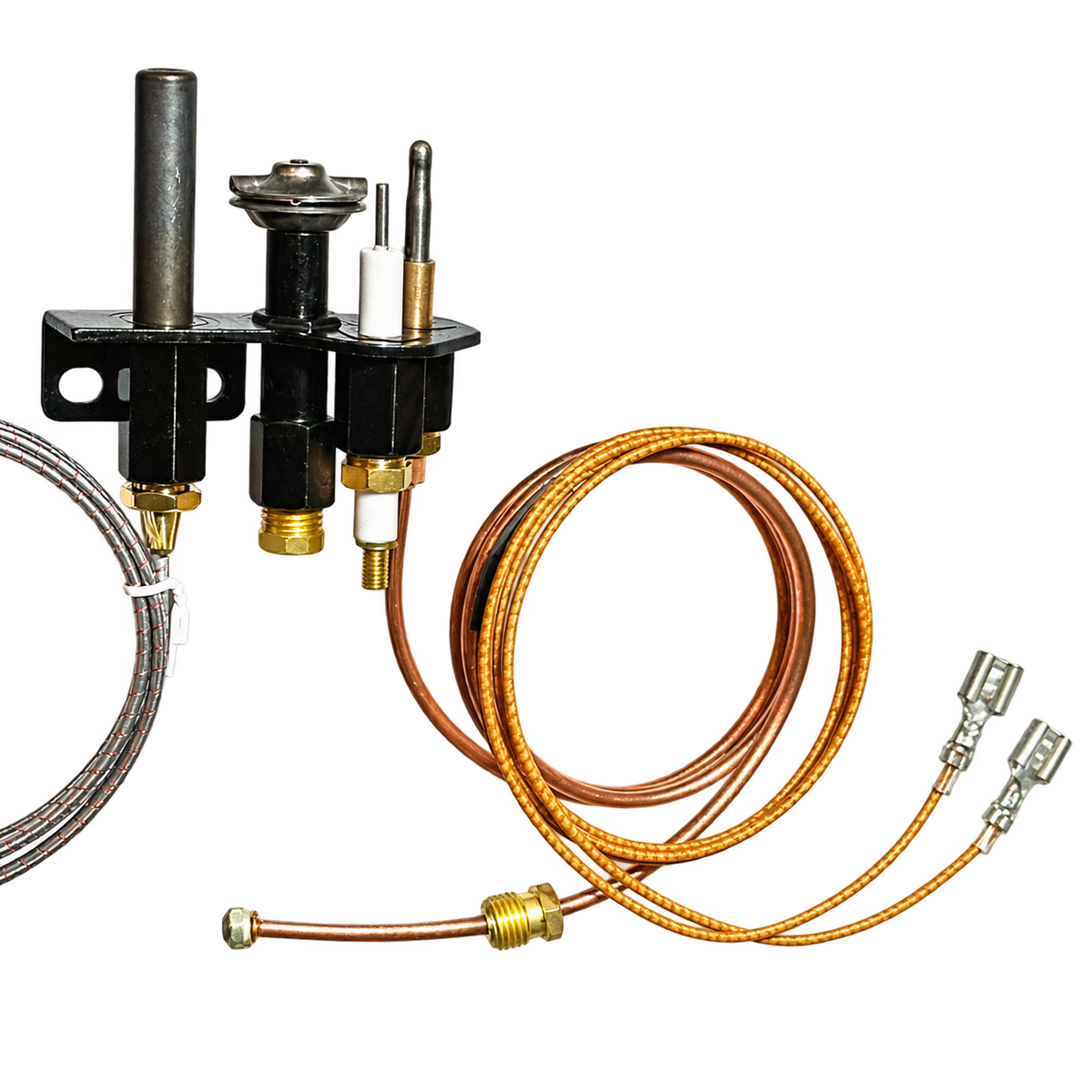 Pilot Burner Set with Thermopile and Interrupted Thermocouple UK for Blue Seal GT45 GT45E GT46 GT46E GT60 GT60E Gas Fryer - 025630K-PILOT