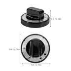 Universal Gas Tap Control Knob – Ignition Flame – Ø70mm Black – Multi-Shaft