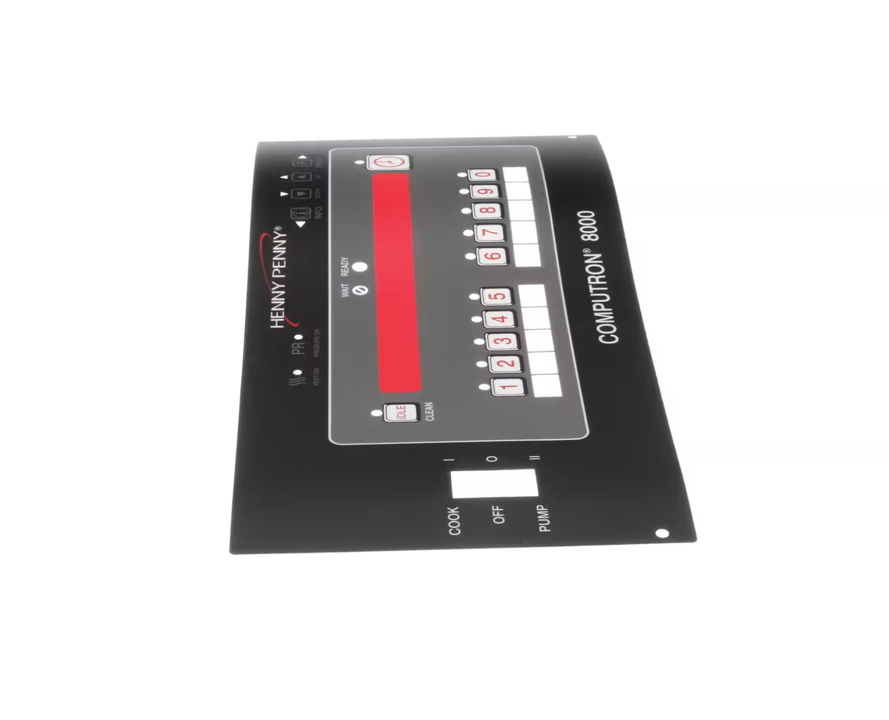 Henny Penny 27308 Computron 8000 Bent Control Decal 0-9 Settings